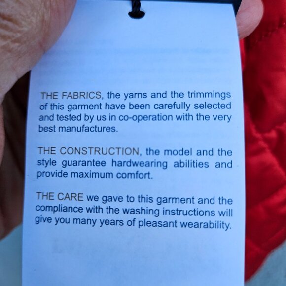 Paul & Shark Men’s Red Quilted Nylon Jacket L Lightweight Zip Front Italy NWT - Picture 12 of 14